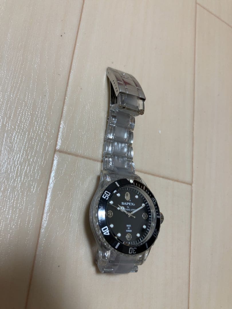 A Bathing Ape® Bapex Quartz Watch Black Mens Wrist Watch Analog 