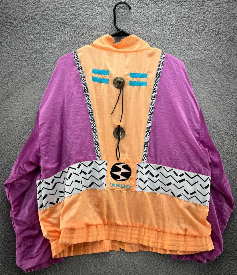 Винтажная ветровка IXSRA от Jamie Sadock куртка 80-х 90-х цветной блок геометрический L - Изображение 4 из 4