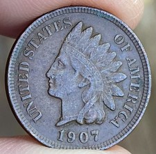1907 INDIAN HEAD Cent VERY NICE - FULL LIBERTY - 4 DIAMONDS - (HIGH GRADE) e632