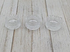 Three (3) Vintage Higbee Salt Dips / Cellars Madora Arrowhead Clear Glass