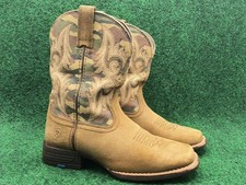 Ariat Kids Camo Lonestar Western Cowboy Boots Woodland Leather Boys Size 1.5