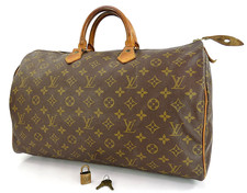 Authentic LOUIS VUITTON Speedy 40 Monogram Boston Handbag Purse 63257