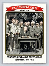 2023 Topps Heritage - News Flashbacks #NF-9 Freedom of Information Act