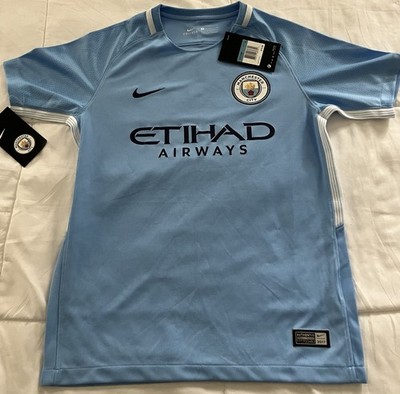 Nike Manchester City 2017-18 Home Soccer Jersey - Youth Medium