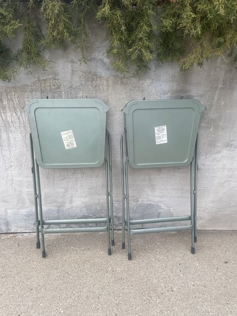 Vintage Kreuger Metal Padded Folding Chairs | eBay