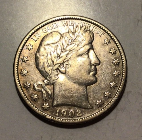 Rare 1902-S Barber Silver Half Dollar, XF+! Beautiful Coin! D13