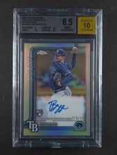2025 Topps Chrome HUNTER BIGGE 179/499 Rookie RC Auto Refractor #RA-HBI BGS 8.5