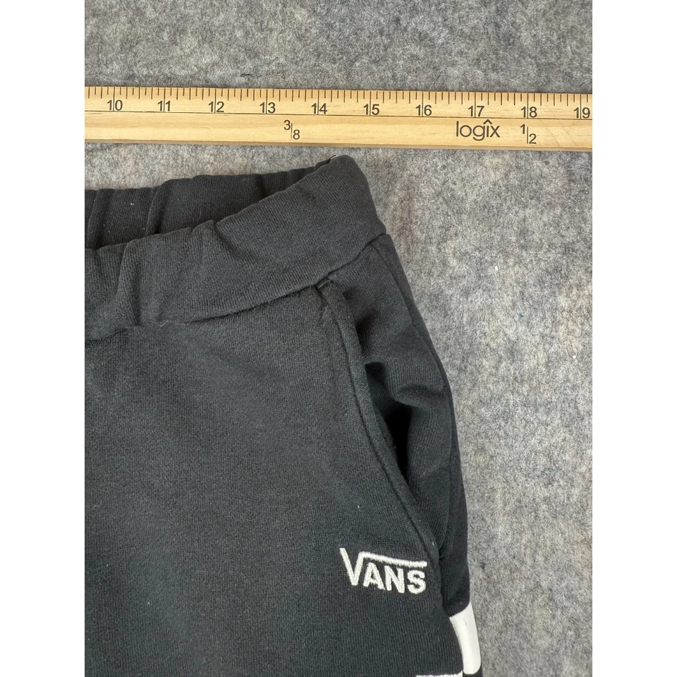 Pantalones deportivos Vans para mujer medianos negros blancos a cuadros con cordón cintura informales Foto 4 de 4