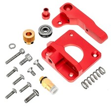 Red Right Replacement Aluminium MK8 Extruder Drive Feed Bowden Block Bluer Part