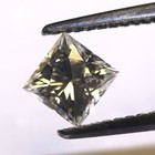Natural Loose GIA certified .91ct VS2 H princess diamond 5.33X5.22X3.88mm fancy — photo 4