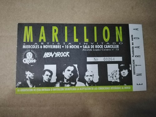 Marillion Mercoledì 6 Novembre - Ingresso Ticket
