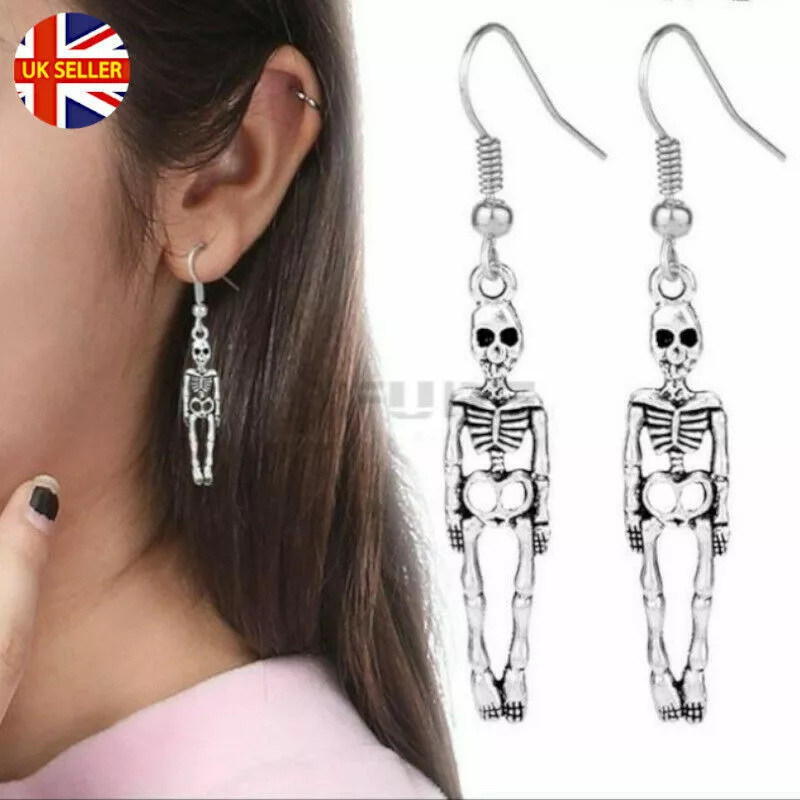 Skeleton store dangle earrings