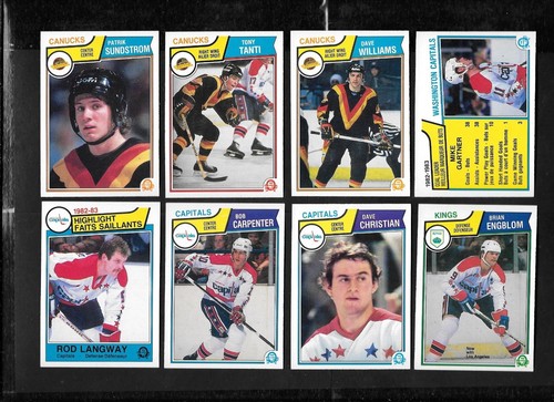 1983-84 OPC 83-84 O PEE CHEE NHL HOCKEY CARD 265-396 & WRAPPER SEE LIST - 第 204/267 張圖片