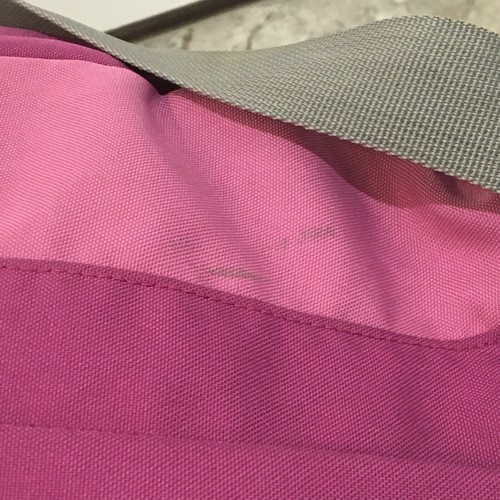 ~ Jansport ~ Duffel Bag Large Pink Gray Excellent Weekender Gym Free Shipping - Picture 7 of 11