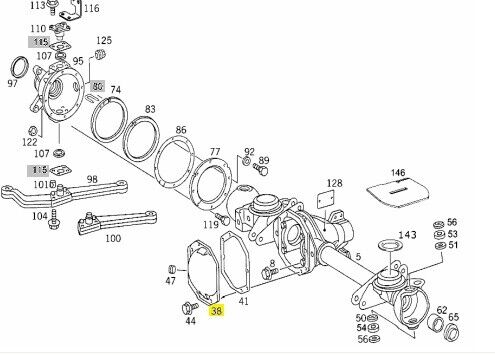 Genuine Mercedes W460 W461 diff cover A463330002140 - Picture 3 of 3