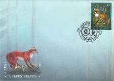 Red Fox Wildlife Nature Vulpes Vulpes Art Cover Latvia FDC 2007