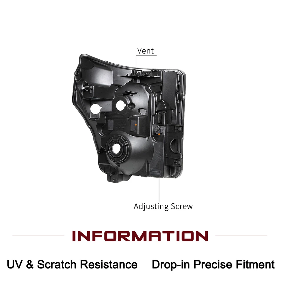 For 2011-2016 Ford F250 F350 F450 F550 Super Duty SD Chrome Headlights Lamps - Image 3 of 4