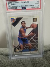 2019-20 Panini Clearly Donruss The Rookies Gold Sparkle  Psa9 RJ Barrett 
