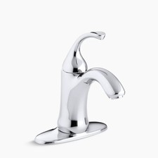 KOHLER Forte K-10215-4-CP Single Handle Hole/Centerset Bathroom Faucet Chrome