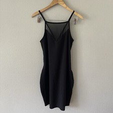 Express Black Bodycon Mesh Front Tank Dress Size L