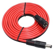 14AWG CCTV DC Power Supply Cable 5.5mm x 2.1mm Male To Female LED Strip Camera