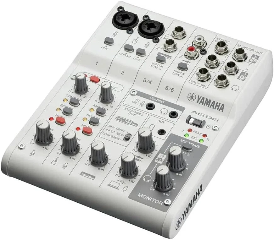 YAMAHA AG06MK2 W 6ch Live Streaming Mixer White AG 06 AG06 MK2 MKII AG06MK2W NEW - Image 3 of 4