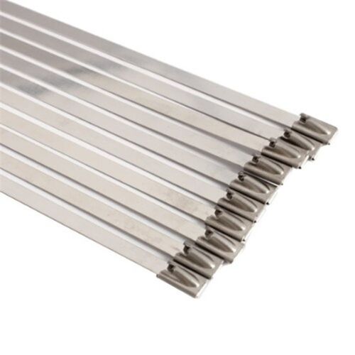 10pcs 12 Inches Stainless Steel Cable Zip Ties Multi-Purpose Metal Exhaust Wrap - Picture 1 of 4