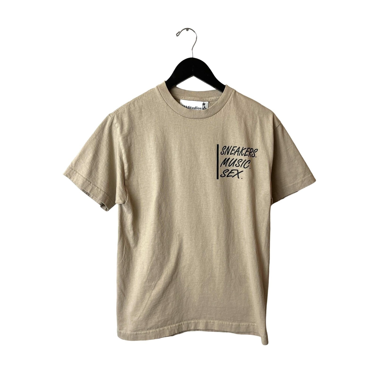 Sneakers Music Sex T Shirt Adult Brown Medium M Graphic Tee USA Cotton Short Sle-image
