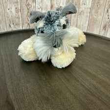 Aurora Flopsie Ludwig The Schnauzer Stuffed Animal Cream Gray Puppy Plush