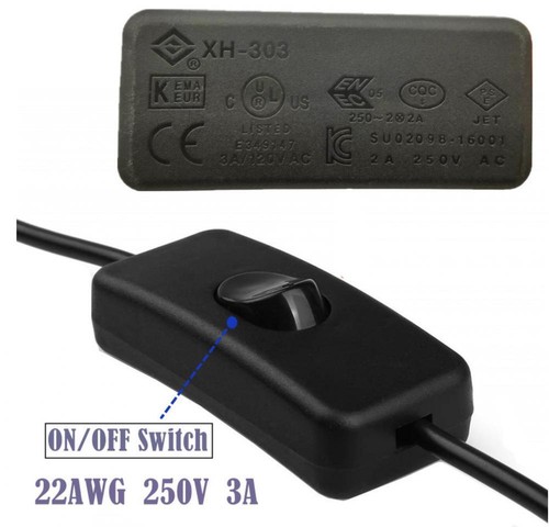 USB 2.0 A Male to Female Data Charging Extension Cable On/Off Switch - Up Angle - Picture 3 of 3