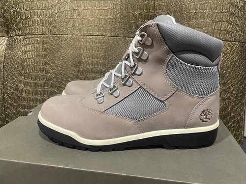 Timberland TB0A1LWU Junior Boys Gray Leather 6-In Field Boot SZ 6 NEW - Picture 3 of 5