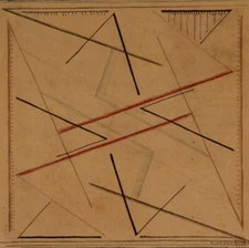 Abstraction of a Line : Bice Lazzari : Minimalist Geometric Drawing : 1932 Print