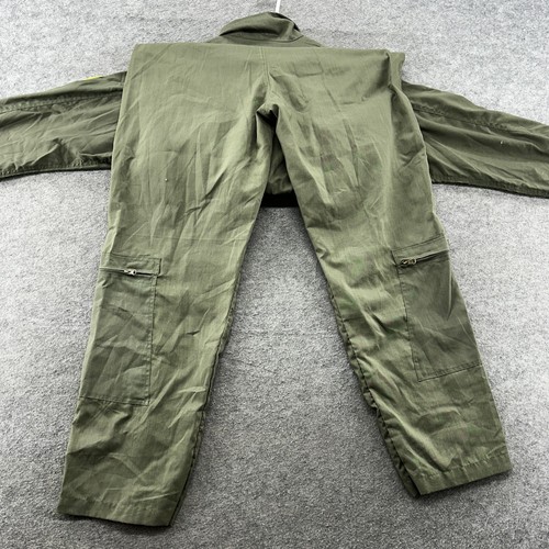 Top Gun Maverick Coveralls Mens Medium Large Green Full Zip Flight Suit Workwear - Picture 9 of 14