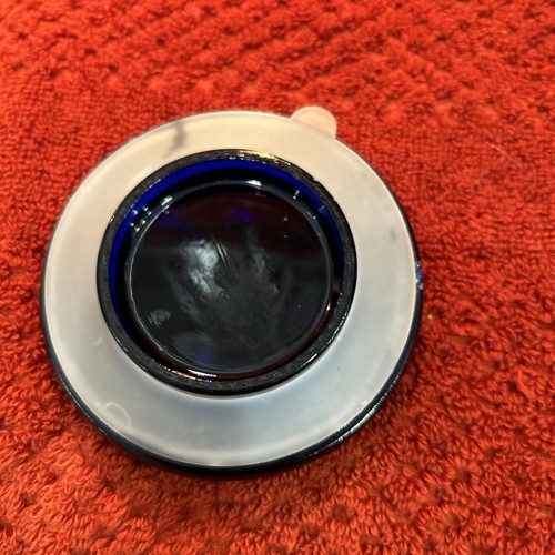 Department 56 Cobalt Blue Glass Bottle With Lid And Metal Closure 9”T 4.5”W - Picture 4 of 7