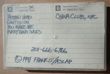 Frank O' The Mountain - Rare rock Demo Cassette Tape - 1991 China Club, New York