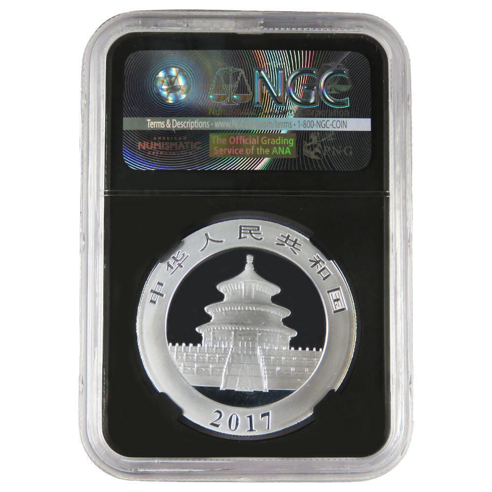 2017年中国パンダコインNGCMS70 10元/30ｇ 4520963-168 2017 10 Yuan Silver China Panda NGC MS70 FDI Panda Label