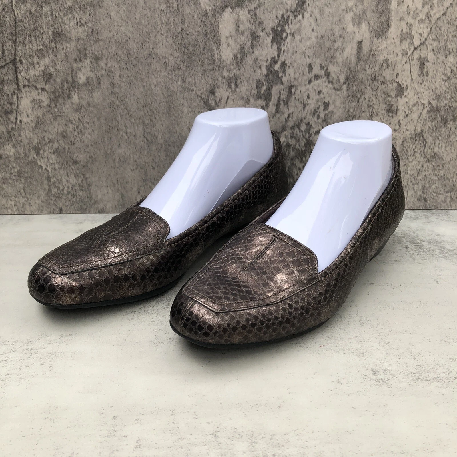 Mocassini CLARKS Artisan Active Air marrone pelle di serpente metallizzato stampa 8 5 M