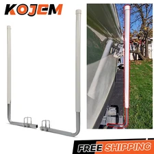 Pair 60" Boat Trailer Zinc-Plated Guide On Post Kit With PVC Poles Covers