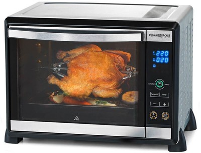 Rommelsbacher BGE1580/E Minibackofen, 30 l, 1580 W, Drehspieß, Umluft, Schongare