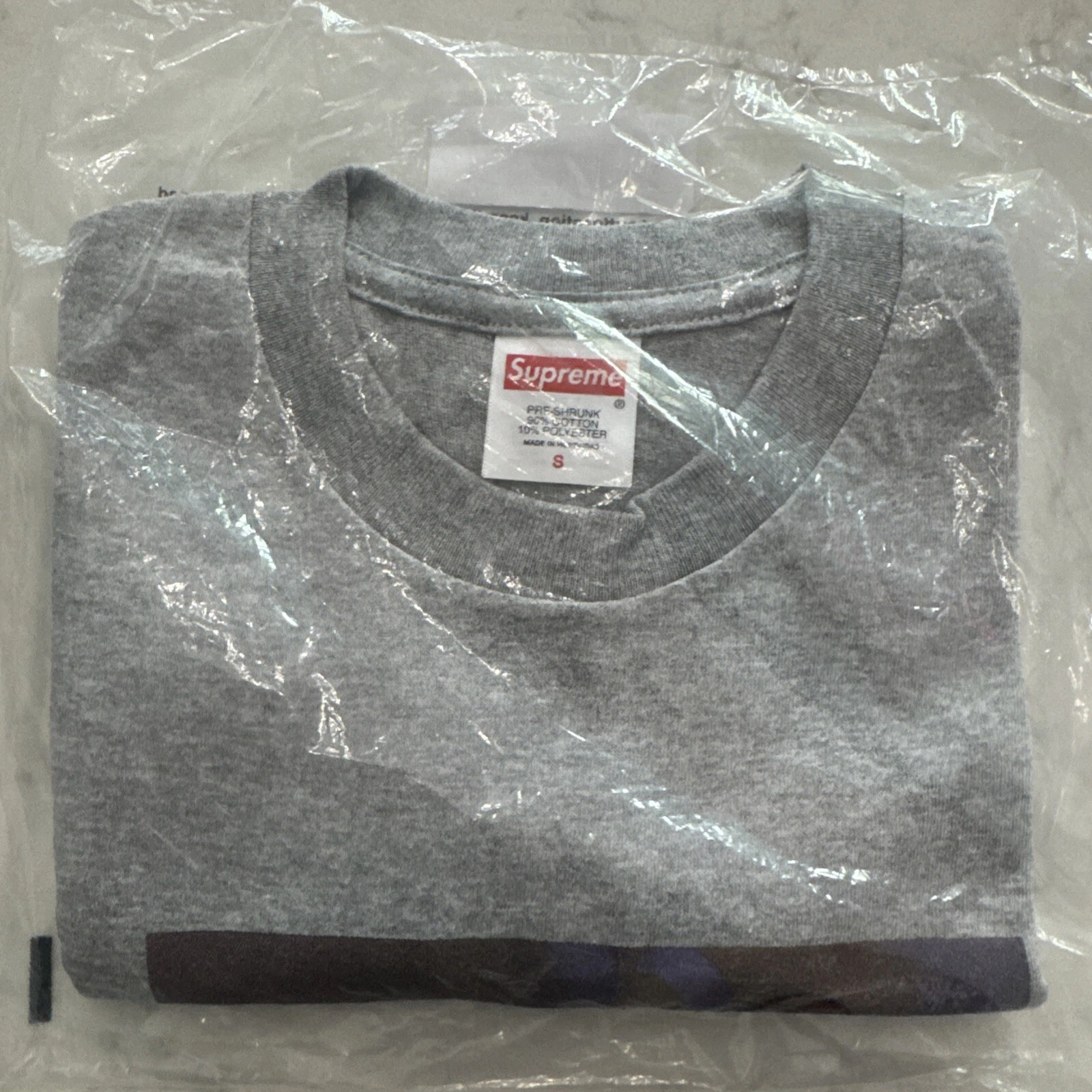Tee shirt Supreme blanc neige gris bruyère taille S FW24 neuf scellé