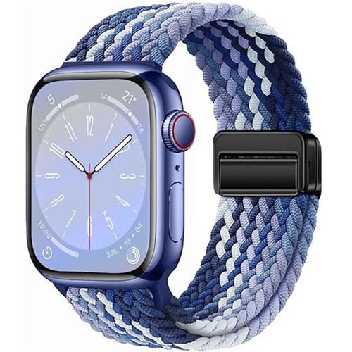 Wider Adjustable Soft Nylon Watch Band Elastic Strap f Apple Watch Ultra 2 49mm - 第 1/1 張圖片
