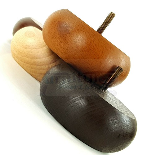 4 Furniture Bun Feet Replacement Legs 40mm High M8 Chair Sofa Settee Cabinet - Picture 10 of 45