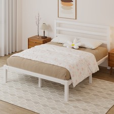 Metal Bed Frame Full Size with Classic Style Headboard and Footboard