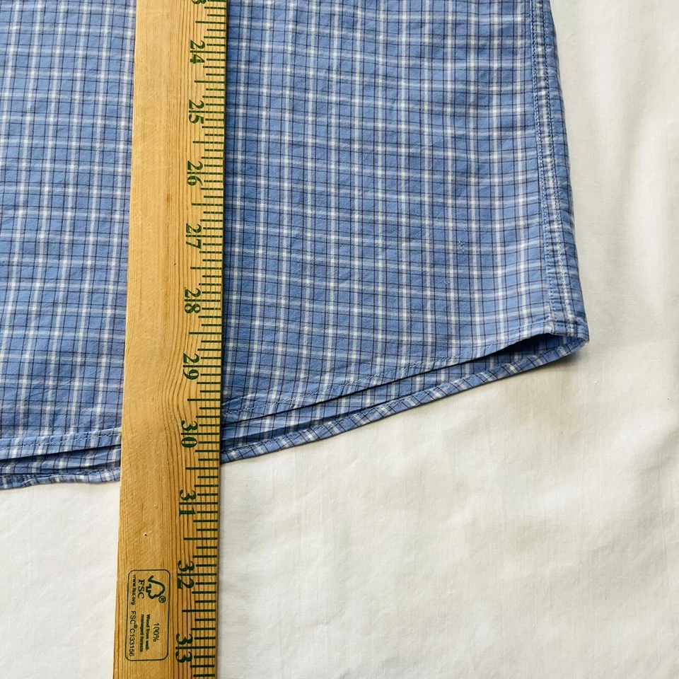 Camisa de vestir Scott Barber multicolor a cuadros cuello abotonado talla XL 100 % algodón Foto 4 de 4