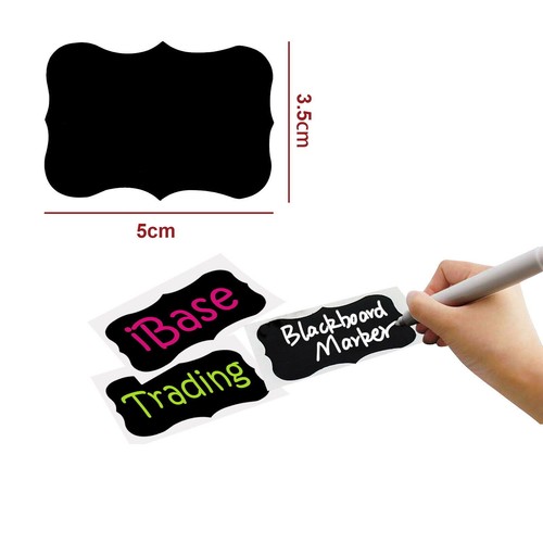 40/80x Blackboard Chalkboard Labels and 2x Chalk Pen Kitchen Jar Craft Stickers - Picture 4 of 17