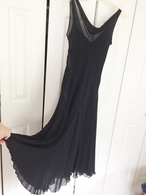 express midi cocktail dress EXPRESS Silk Black Slip Cocktail sleeveless Midi Dress sz 7 - 8 fit and  flare