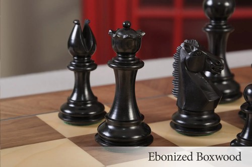 The Bedford Chess Set - Pieces Only - 3.75" King - Ebonized Boxwood - Picture 9 of 10