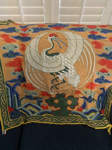 The Forbidden City Beijing 100% Silk Scarf 32.5”X 34.5” EUC - Picture 4 of 9