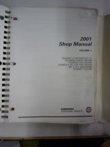 SKI-DOO 2001 VOLUME 1 OEM SHOP MANUAL SERVICE REPAIR BOOK 484200022 - Bild 3 von 6