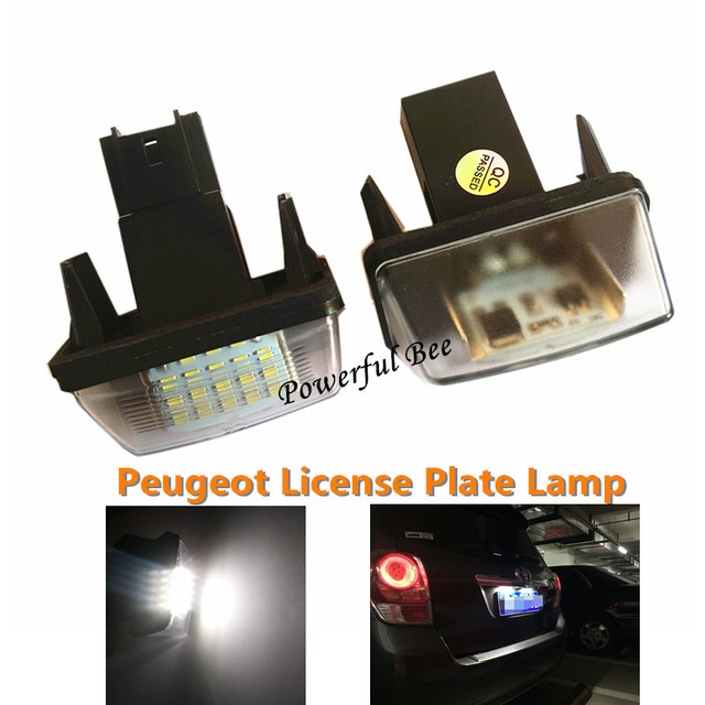 peugeot 308 number plate bulb